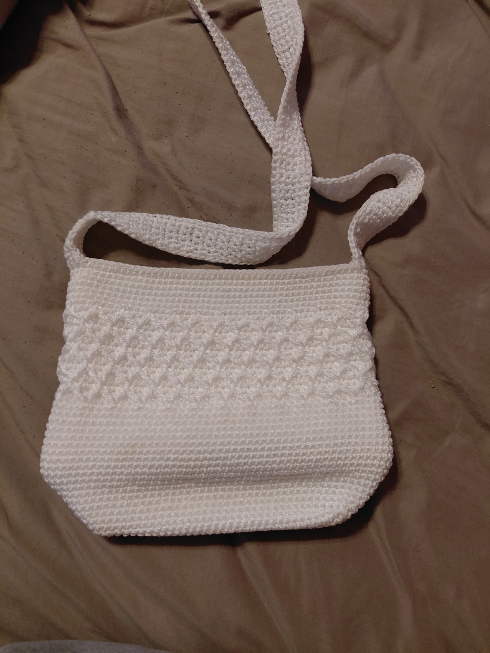 Worthington White Crocheted Crossbody Bag
